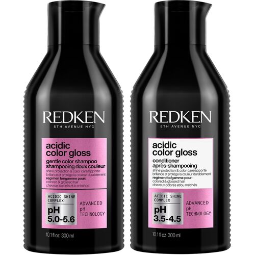 Redken Acidic Color Gloss Shampoo and Conditioner 300ml, Colour Protection Routine for Glass-Like Shine
