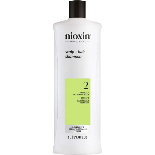 NIOXIN Scalp and Hair Thickening System 2 Shampoo for Natural Hair with Progressed Thinning 1L