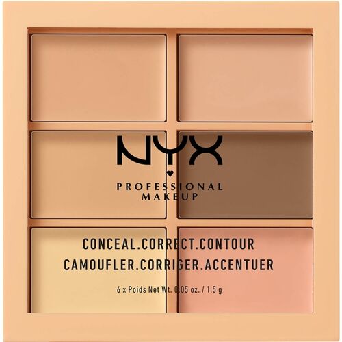 NYX Professional Makeup 3C Palette - Concealer, Korrektur, Konturen - Hell