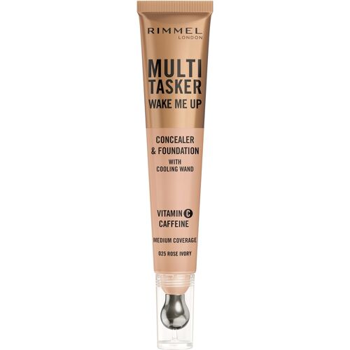 Rimmel Multi-Tasker Wake Me Up Foundation und Concealer 20 ml (Verschiedene Farbtöne) - 025 Rose Ivory