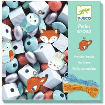 Djeco Schmuck basteln: Holzperlen kleine Tiere Djeco Schmuck basteln: Holzperlen kleine Tiere