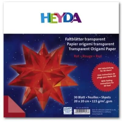 Heyda Modell 204875568 Faltblätter - Faltbares Papier, 20x20cm, Rot Heyda Modell 204875568 Faltblätter - Faltbares Papier, 20x20cm, Rot