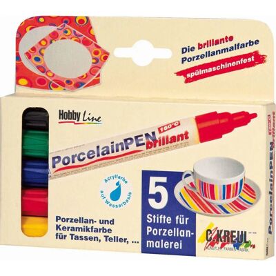KREUL Porzellanstift 5er-Set - Glas- und Porzellanmalstifte KREUL Porzellanstift 5er-Set - Glas- und Porzellanmalstifte