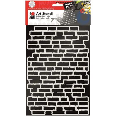Marabu Art Stencil Bricks, A4 Marabu Art Stencil Bricks, A4