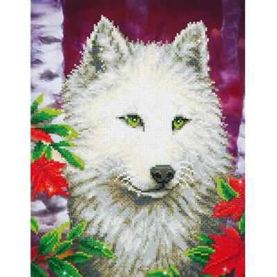 Diamond Dotz White Wolf - Premium 13-Facet Diamond Painting Kit Diamond Dotz White Wolf - Premium 13-Facet Diamond Painting Kit