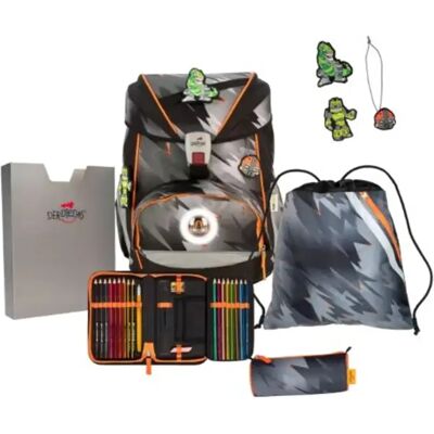 DerDieDas Schulrucksack-Set ErgoFlex Exklusiv LED Cyber Dino, 5-teilig DerDieDas Schulrucksack-Set ErgoFlex Exklusiv LED Cyber Dino, 5-teilig