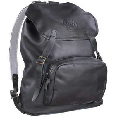Beckmann Lederrucksack, 26 Liter Schwarz Beckmann Lederrucksack, 26 Liter Schwarz