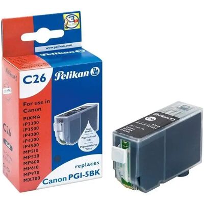 Pelikan Druckerpatrone C26 ersetzt Canon PGI-5, black, 27 ml Pelikan Druckerpatrone C26 ersetzt Canon PGI-5, black, 27 ml