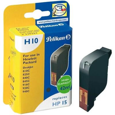 Pelikan Druckerpatrone H10 ersetzt Hewlett Packard HP15 C6615D/N, schwarz, 42 ml Pelikan Druckerpatrone H10 ersetzt Hewlett Packard HP15 C6615D/N, schwarz, 42 ml