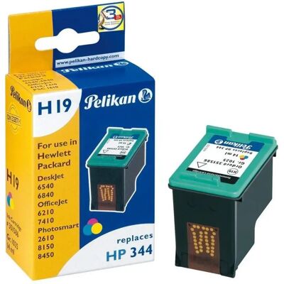 Pelikan Druckerpatrone H19 ersetzt Hewlett Packard HP344 C9363EE, tricolor, 14 ml Pelikan Druckerpatrone H19 ersetzt Hewlett Packard HP344 C9363EE, tricolor, 14 ml