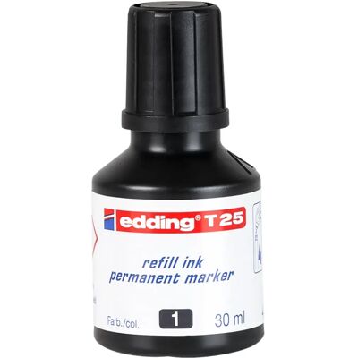 edding T25 Nachfülltinte Permanentmarker, schwarz, 30ml edding T25 Nachfülltinte Permanentmarker, schwarz, 30ml