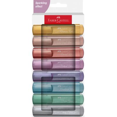 Faber-Castell 8er Kartonetui Textmarker 46 Metallic Strichstärke 1, 2 und 5 mm Faber-Castell 8er Kartonetui Textmarker 46 Metallic Strichstärke 1, 2 und 5 mm