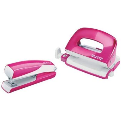 Leitz Set Locher und Heftgerät Mini NeXXt WOW pink-metallic Leitz Set Locher und Heftgerät Mini NeXXt WOW pink-metallic