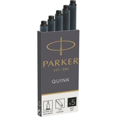 Parker Tintenpatrone QUINK Schwarz, 5er Set Parker Tintenpatrone QUINK Schwarz, 5er Set