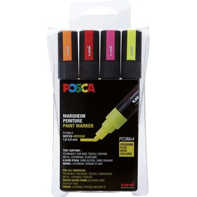 Posca Marker UNI POSCA PC-5M 4er Set Neon Posca Marker UNI POSCA PC-5M 4er Set Neon