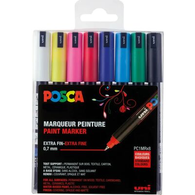 Posca Marker UNI POSCA PC-1MR 8er Set Posca Marker UNI POSCA PC-1MR 8er Set