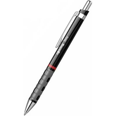 Rotring Tikky Kugelschreiber schwarz Gummierter Softtouch-Griff Rotring Tikky Kugelschreiber schwarz Gummierter Softtouch-Griff