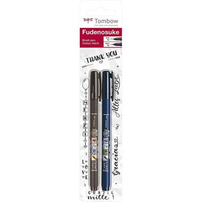 Tombow fudenosuke harte und weiche Spitze Pinsel Pen – Schwarz Tombow fudenosuke harte und weiche Spitze Pinsel Pen – Schwarz