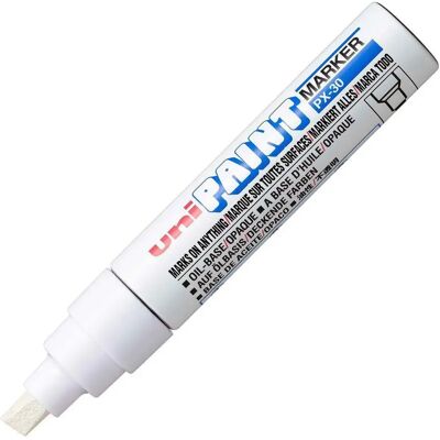 uni-ball Lackmarker Uni Paint PX-30, mit Keilspitze, weiß uni-ball Lackmarker Uni Paint PX-30, mit Keilspitze, weiß