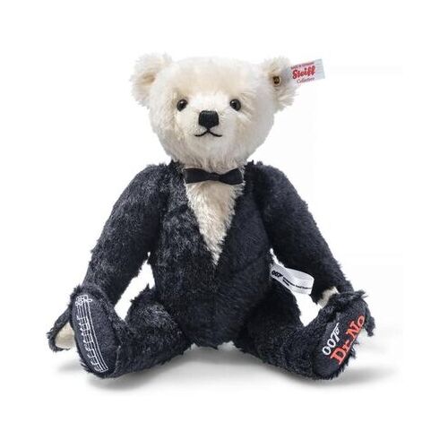 Steiff James Bond Dr No Teddybär,  Mohair, 30 cm, schwarz