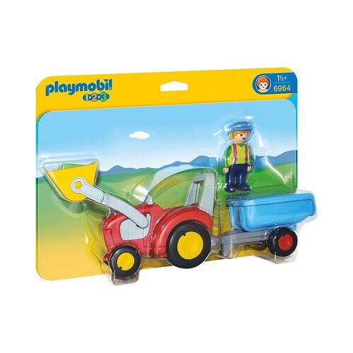 PLAYMOBIL® PLAYMOBIL 1.2.3 PLAYMOBIL® 6964 Traktor mit Anhänger