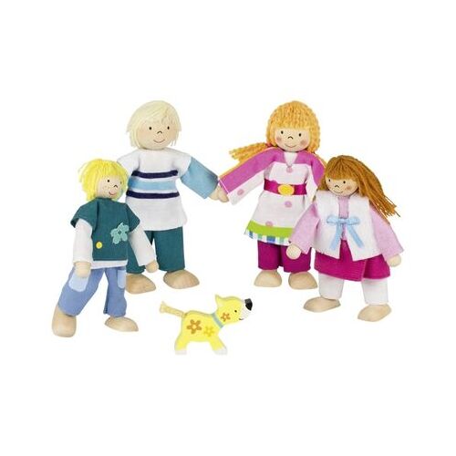 Goki Biegepuppen Familie, Susibelle H= 10 - 12 cm, Holz, 5 Teile, per Set