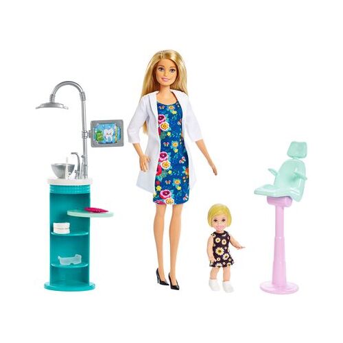 Barbie Zahnärztin Puppe (blond) und Spielset