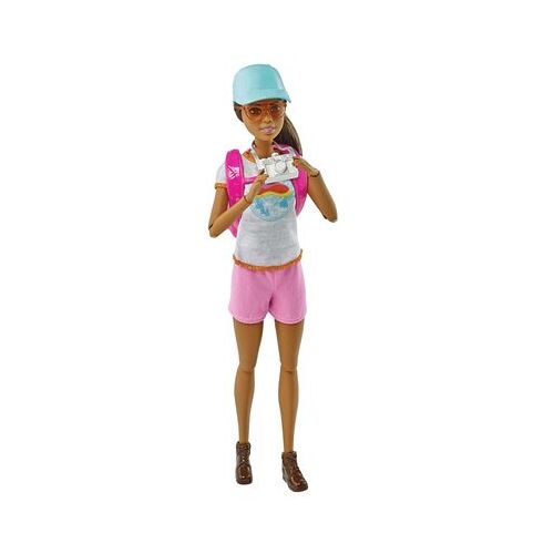 Barbie Wanderin-Spielset Puppe mit Hund, Anziehpuppe