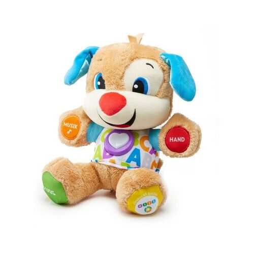 FISHER-PRICE Lernspaß Hündchen, Baby-Spielzeug mit Musik, Kuscheltier, Lernspielzeug