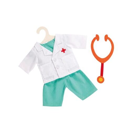 HELESS Puppen-Arzt-Outfit mit Stethoskop, klein, Gr. 28-35 cm