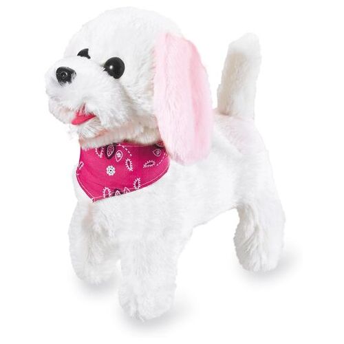 JAMARA 460341 Trixi RC Plüschhund Weiß-Rosa 27MHz