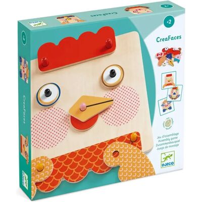 Djeco CreaFaces Pädagogisches Holzspiel für Kinder Djeco CreaFaces Pädagogisches Holzspiel für Kinder