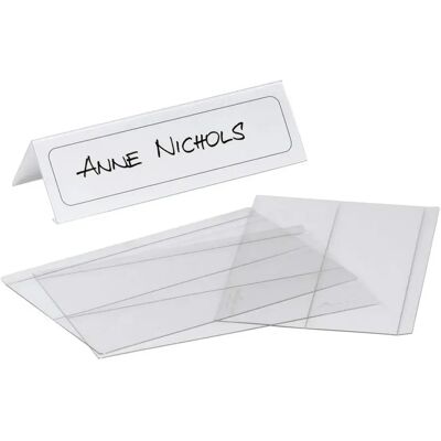 Durable 804819 Tischnamensschild aus PET, Einsteckschilder 61-122?x?210?mm, transparent Durable 804819 Tischnamensschild aus PET, Einsteckschilder 61-122?x?210?mm, transparent