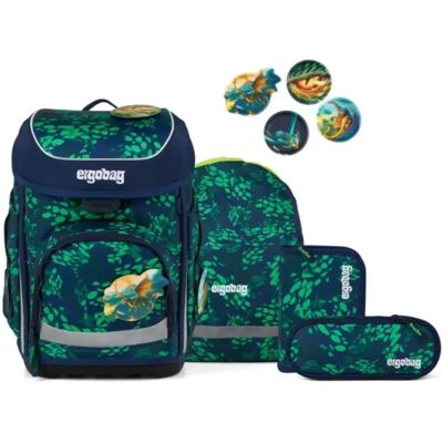 ergobag Cubo Set Schulranzen-Set DrachenbezwingBär, 5-teilig Blau Grün 19 Liter ergobag Cubo Set Schulranzen-Set DrachenbezwingBär, 5-teilig Blau Grün 19 Liter