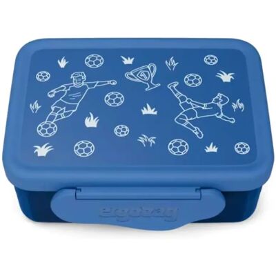 ergobag Edelstahl Brotdose Fußball blau 17 x 7 x 14 cm ergobag Edelstahl Brotdose Fußball blau 17 x 7 x 14 cm