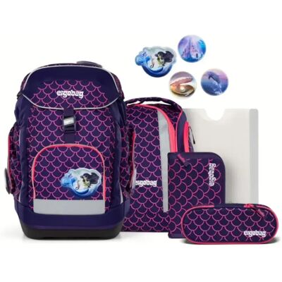 ergobag Maxi Schulranzen-Set PerlentauchBär, 6-teilig Rosa, Lila 24 Liter ergobag Maxi Schulranzen-Set PerlentauchBär, 6-teilig Rosa, Lila 24 Liter