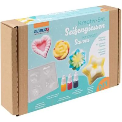 GLOREX Kreativ-Set "Seifengießen" - 8 bunte Seifen selber machen GLOREX Kreativ-Set "Seifengießen" - 8 bunte Seifen selber machen