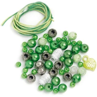 Glorex Perlenset, grün-weiß Glorex Perlenset, grün-weiß