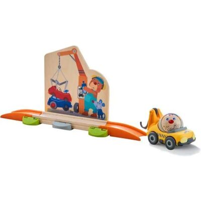 HABA Spielzeugset mit Fahrzeugen - Schrottplatz Szenen HABA Spielzeugset mit Fahrzeugen - Schrottplatz Szenen