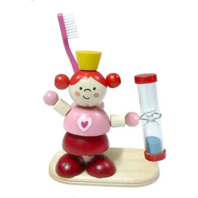 Hess Zahnputzuhr Prinzessin aus Holz 2 bis 3 Min. mit Halter Hess Zahnputzuhr Prinzessin aus Holz 2 bis 3 Min. mit Halter