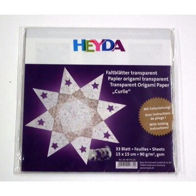 Heyda Modell Curlie - 15x15cm Gold Transparent Papier Heyda Modell Curlie - 15x15cm Gold Transparent Papier
