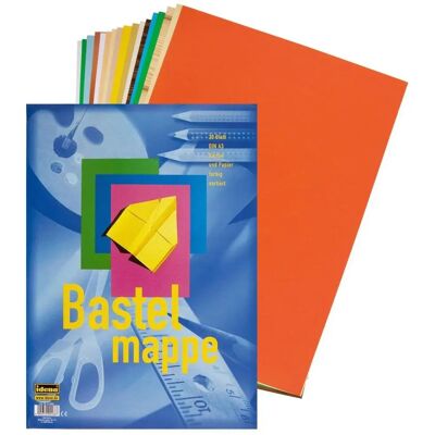 Idena Bastelmappe DIN A3, 100 Blatt je 50 Blatt Bastelkarton und -papier, 5 Stück Idena Bastelmappe DIN A3, 100 Blatt je 50 Blatt Bastelkarton und -papier, 5 Stück
