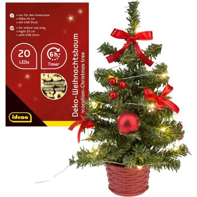 Idena Deko-Weihnachtsbaum rot 25cm 20 LED USB Idena Deko-Weihnachtsbaum rot 25cm 20 LED USB
