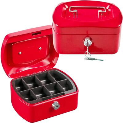Idena 50026 Geldkassette - Münztrennung, Schloss, Rot Idena 50026 Geldkassette - Münztrennung, Schloss, Rot