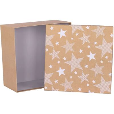 Idena Geschenkbox Stern braun weiß 27 x 27 x 15,5 cm Weihnachten Idena Geschenkbox Stern braun weiß 27 x 27 x 15,5 cm Weihnachten
