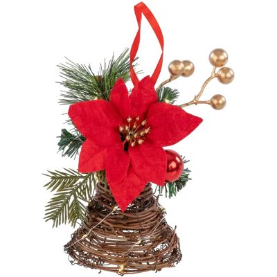 Idena LED Dekoanhänger Weihnachtsglocke geschmückt rot 17,5 cm Idena LED Dekoanhänger Weihnachtsglocke geschmückt rot 17,5 cm