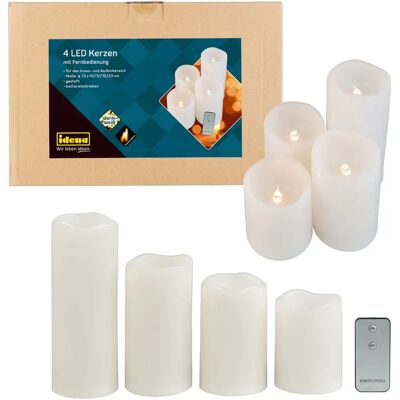Idena LED Kerzen gestuft 4er Idena mit Fernbedienung Idena LED Kerzen gestuft 4er Idena mit Fernbedienung
