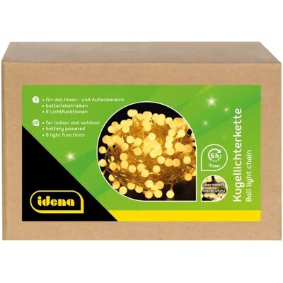 Idena 100er Kugel LED Lichterkette - Innen/Außen, 10,2 m Idena 100er Kugel LED Lichterkette - Innen/Außen, 10,2 m