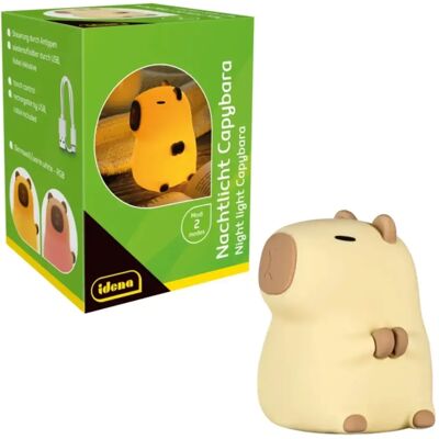 Idena LED Nachtlicht Capybara 14cm Dimmer Farbwechsel Touch Timer USB Akku Idena LED Nachtlicht Capybara 14cm Dimmer Farbwechsel Touch Timer USB Akku