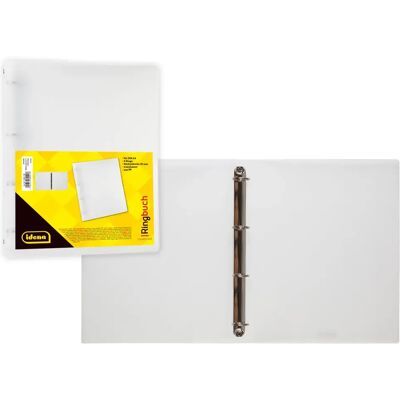 Idena Ringbuch 4 Ringe transparent DIN A4 Rückenbreite 3cm Idena Ringbuch 4 Ringe transparent DIN A4 Rückenbreite 3cm